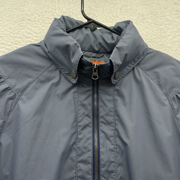 Merrell Rain Jacket, Womens XL, Blue Check, Lightweight, Hidden Hood - Picture 6 of 16